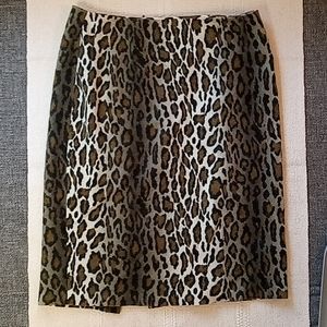 Fuego woman cheetah print / leopard print skirt 80% wool